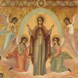 A LARGE SIGNED AND DATED ICON SHOWING THE ASSUMPTION OF MAR - фото 4