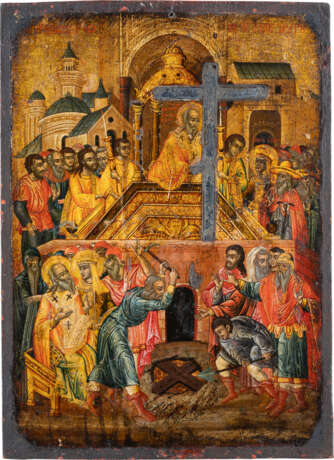 A VERY RARE AND VERY FINE ICON SHOWING THE PROCESSION OF TH - фото 1