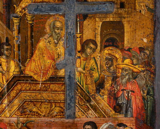 A VERY RARE AND VERY FINE ICON SHOWING THE PROCESSION OF TH - Foto 3