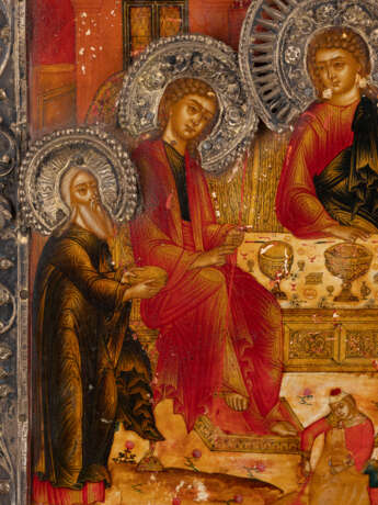 A VERY FINE ICON SHOWING THE OLD TESTAMENT TRINITY WITH A S - фото 4