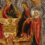 A VERY FINE ICON SHOWING THE OLD TESTAMENT TRINITY WITH A S - Foto 5
