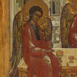 A VERY FINE ICON SHOWING THE OLD TESTAMENT TRINITY Russian, - photo 3