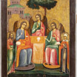 A LARGE ICON SHOWING THE OLD TESTAMENT TRINITY Russian, 19t - photo 1