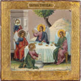 AN ICON SHOWING THE OLD TESTAMENT TRINITY Russian, circa 18 - Foto 1