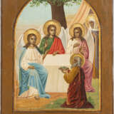 AN ICON SHOWING THE OLD TESTAMENT TRINITY Russian, late 19t - фото 1