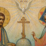 A VERY FINE ICON SHOWING THE NEW TESTAMENT TRINITY 1867 - 1 - photo 3