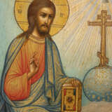 A VERY FINE ICON SHOWING THE NEW TESTAMENT TRINITY 1867 - 1 - photo 4