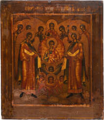 AN ICON SHOWING THE SYNAXIS OF THE ARCHANGELS Russian, 19th