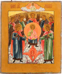 A FINE ICON SHOWING THE SYNAXIS OF THE ARCHANGELS Russian,