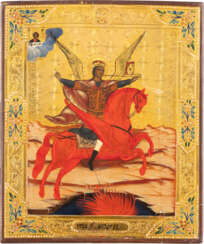 AN ICON SHOWING THE ARCHANGEL MICHAEL AS HORSEMAN OF THE AP