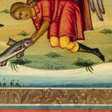 A SMALL DATED AND RARE ICON SHOWING THE ARCHANGEL RAPHAEL H - photo 2