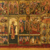 A VERY FINE ICON SHOWING A CHURCH ICONOSTASIS Russian, Pale - Foto 3