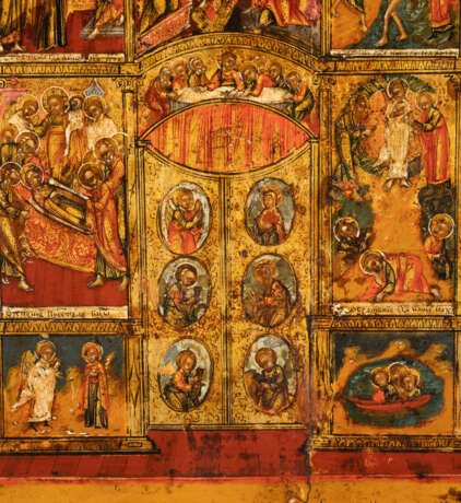 A VERY FINE ICON SHOWING A CHURCH ICONOSTASIS Russian, Pale - Foto 6