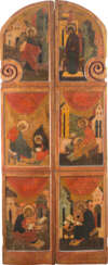 A RARE AND IMPORTANT ROYAL DOOR FROM AN ICONOSTASIS Russian
