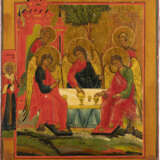 TWO ICONS SHOWING THE OLD TESTAMENT TRINITY AND THE PROPHET - photo 2