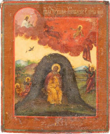 AN ICON SHOWING THE PROPHET ELIJAH, HIS LIFE IN THE DESERT - photo 1