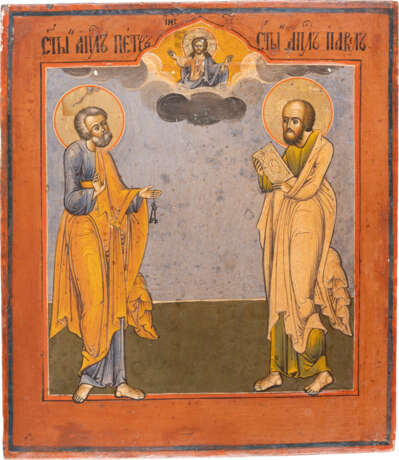 AN ICON SHOWING STS. PETER AND PAUL THE APOSTLES Russian, 1 - photo 1