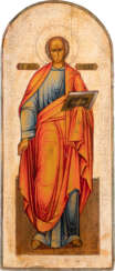 A LARGE ICON SHOWING THE APOSTLE THOMAS FROM A CHURCH ICONO