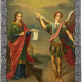 AN ICON SHOWING ST. BARBARA AND THE ARCHANGEL MICHAEL WITH - photo 1