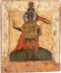 A FINE ICON SHOWING ST. GEORGE THE WARRIOR SAINT Russian, 1