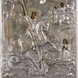 AN ICON SHOWING ST. GEORGE KILLING THE DRAGON WITH OKLAD 2n - photo 1
