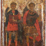 AN ICON SHOWING THE WARRIOR SAINTS DEMETRIUS AND GEORGE Gre - Foto 1