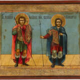 AN ICON SHOWING THE WARRIOR SAINTS JOHN AND NIKITA Russian, - photo 1