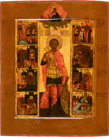 A LARGE VITA ICON SHOWING ST. JOHN THE WARRIOR Russian, 19t - photo 1