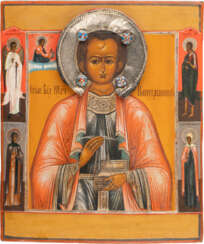 AN ICON SHOWING ST. PANTELEIMON Russian, 2nd half 19th cent