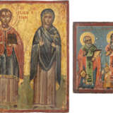 TWO ICONS: A DATED ICON SHOWING STS. NICHOLAS OF MYRA AND S - Foto 1