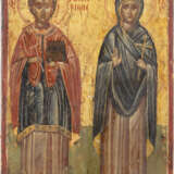 TWO ICONS: A DATED ICON SHOWING STS. NICHOLAS OF MYRA AND S - photo 2