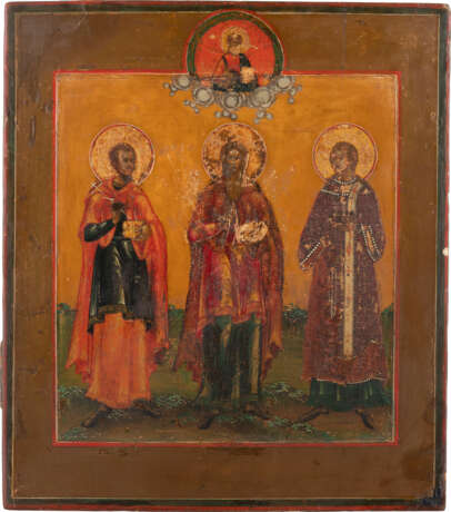 AN ICON SHOWING STS. SAMON, GURIY AND AVIV Russian, 19th ce - photo 1