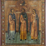 AN ICON SHOWING STS. SAMON, GURIY AND AVIV Russian, late 19 - Foto 1