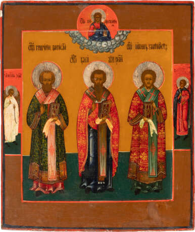 AN ICON SHOWING THE THREE HOLY HIERARCHS OF ORTHODOXY: BASI - photo 1