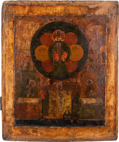 A VERY RARE ICON SHOWING THE LITURGY OF ST. BASIL Russian, - photo 1