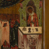 A VERY RARE ICON SHOWING THE LITURGY OF ST. BASIL Russian, - photo 2