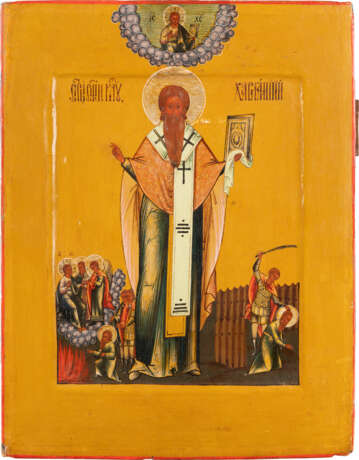 A FINE ICON SHOWING ST. HARALAMBIUS WITH SCENES FROM HIS LI - фото 3