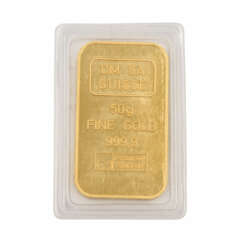 50g Goldbarren - 50g GOLD fein, geprägter Goldbarren