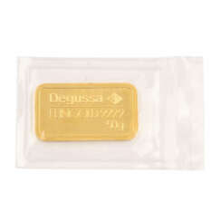 Goldbarren - 50g GOLD fein, Goldbarren des Herstellers Degussa,