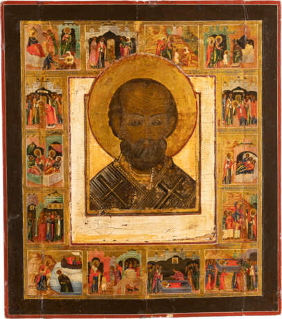 A VITA ICON OF ST. NICHOLAS OF MYRA Russian, 18th/19th cent - фото 1
