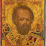 A LARGE ICON SHOWING ST. NICHOLAS OF MYRA Russian, 19th cen - Foto 1