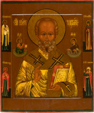 A LARGE ICON SHOWING ST. NICHOLAS OF MYRA Russian, circa 19 - photo 1