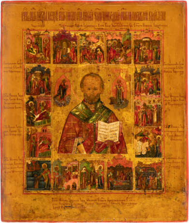 A FINELY PAINTED VITA ICON OF ST. NICHOLAS OF MYRA Russian, - Foto 1