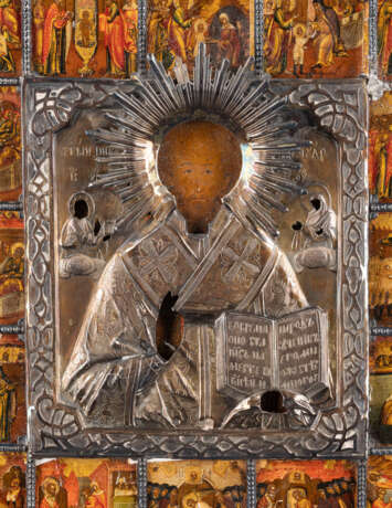 A VERY FINE VITA ICON OF ST. NICHOLAS OF MYRA WITH A SILVER - фото 6