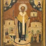 A LARGE ICON SHOWING ST. NICHOLAS OF MOZHAYSK Russian, 19th - photo 1