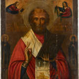 A LARGE ICON SHOWING ST. NICHOLAS OF MYRA Russian, early 19 - photo 1