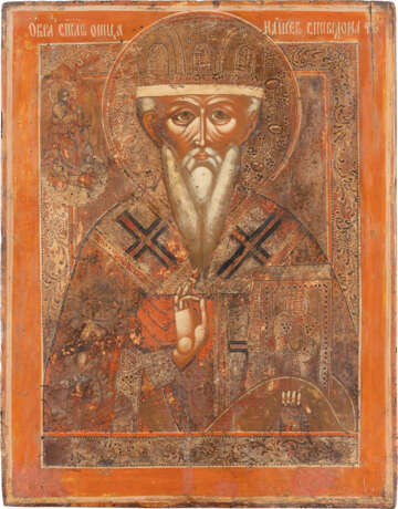 A LARGE ICON SHOWING ST. SPYRIDON Russian, 19th century Tem - фото 1