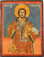 AN ICON SHOWING ST. ELEUTHERIOS Greek, 19th century Oil on