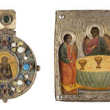 A BREAST ICON SHOWING ST. SERGEY OF RADONEZH AND A MINIATUR - фото 1