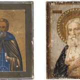 TWO MINIATURE ICONS SHOWING ST. SERGEY OF RADONEZH AND ST. - Foto 1